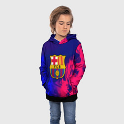 Толстовка-худи детская Barcelona fc club gradient, цвет: 3D-черный — фото 2