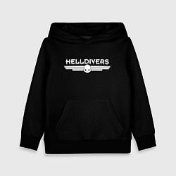 Толстовка-худи детская Helldivers Logo, цвет: 3D-черный