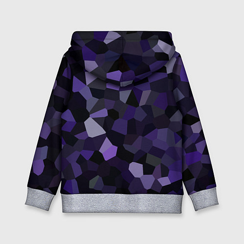Детская толстовка Кристаллизация темно-фиолетового / 3D-Меланж – фото 2