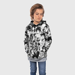 Толстовка-худи детская Изуку Мидория - Моя геройская академия, цвет: 3D-меланж — фото 2