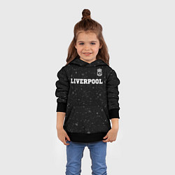 Толстовка-худи детская Liverpool sport на темном фоне посередине, цвет: 3D-черный — фото 2