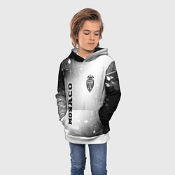 Толстовка-худи детская Monaco sport на светлом фоне вертикально, цвет: 3D-белый — фото 2