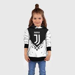 Толстовка-худи детская Juventus sport geometry fc club, цвет: 3D-черный — фото 2