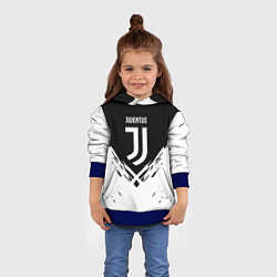 Толстовка-худи детская Juventus sport geometry fc club, цвет: 3D-синий — фото 2