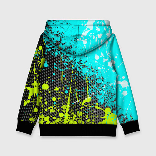 Детская толстовка Брызги красок с геометрией / 3D-Черный – фото 2