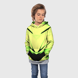 Толстовка-худи детская Geometry stripes кислотный стиль, цвет: 3D-меланж — фото 2