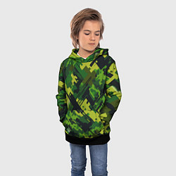 Толстовка-худи детская Camouflage - pattern ai art, цвет: 3D-черный — фото 2