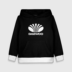 Толстовка-худи детская Daewoo white logo, цвет: 3D-белый