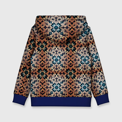 Детская толстовка Паттерн luxury узоры / 3D-Синий – фото 2