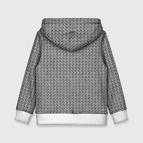 Детская толстовка Чёрно-белый текстурированный полосы / 3D-Белый – фото 2