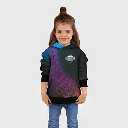 Толстовка-худи детская Haval neon hexagon, цвет: 3D-черный — фото 2