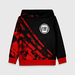 Толстовка-худи детская Fiat sport grunge, цвет: 3D-красный