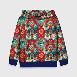 Детская толстовка Мандала с кошачьим орнаментом