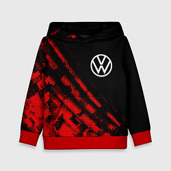 Толстовка-худи детская Volkswagen sport grunge, цвет: 3D-красный