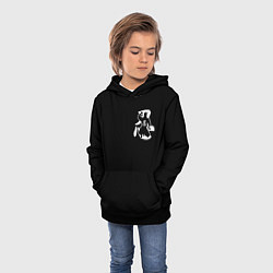 Толстовка-худи детская Ниндзя - искусство ниндзюцу, цвет: 3D-черный — фото 2