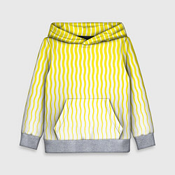 Толстовка-худи детская Вертикальные волнистые линии, цвет: 3D-меланж