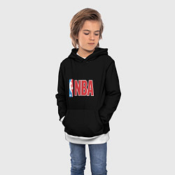 Толстовка-худи детская NBA logo, цвет: 3D-белый — фото 2