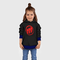 Толстовка-худи детская Buick red logo, цвет: 3D-синий — фото 2