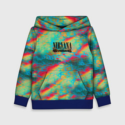 Толстовка-худи детская Нирвана nevermind, цвет: 3D-синий