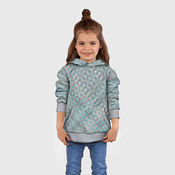 Толстовка-худи детская Светлый серо-голубой текстурированный, цвет: 3D-меланж — фото 2