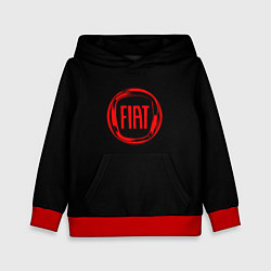 Толстовка-худи детская FIAT logo red, цвет: 3D-красный