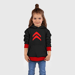 Толстовка-худи детская Citroen logo red, цвет: 3D-красный — фото 2