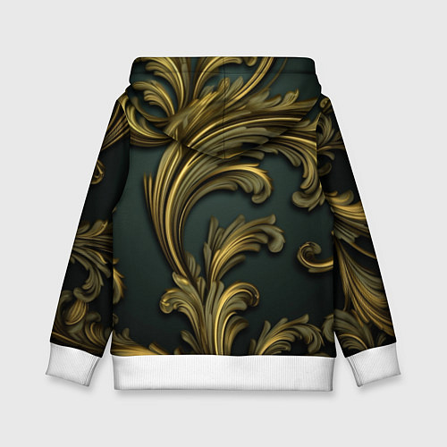 Детская толстовка Золотые старые темные узоры / 3D-Белый – фото 2