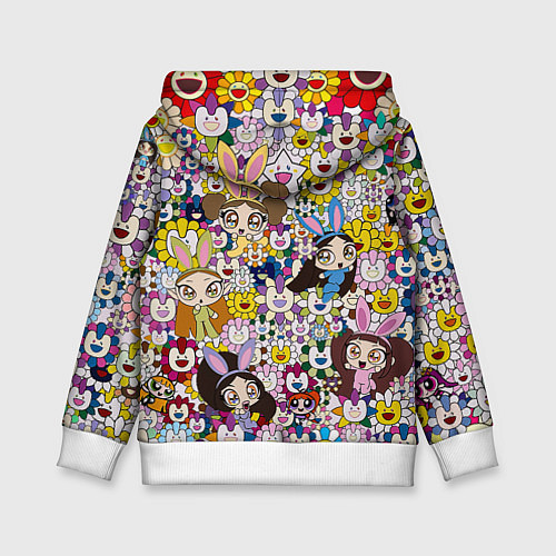 Детская толстовка Right now NewJeans and Takashi Murakami / 3D-Белый – фото 2