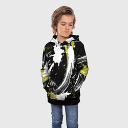 Толстовка-худи детская Надписи на стене, цвет: 3D-черный — фото 2