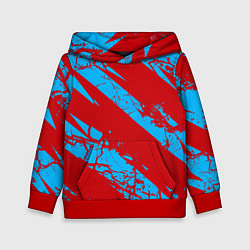 Толстовка-худи детская Абстрактный узор с концепцией, цвет: 3D-красный