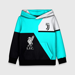 Толстовка-худи детская Juventus x Liverpool geometry, цвет: 3D-черный