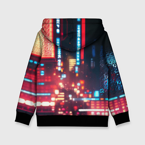 Детская толстовка Девушка-самурай / 3D-Черный – фото 2