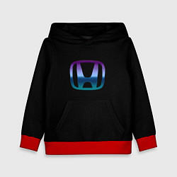 Толстовка-худи детская Honda neon logo, цвет: 3D-красный