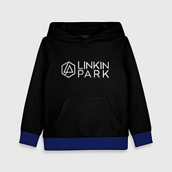 Толстовка-худи детская Linkin parrk logo chester, цвет: 3D-синий