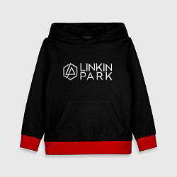 Толстовка-худи детская Linkin parrk logo chester, цвет: 3D-красный