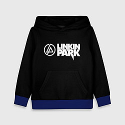 Толстовка-худи детская Linkin park logo rock music, цвет: 3D-синий