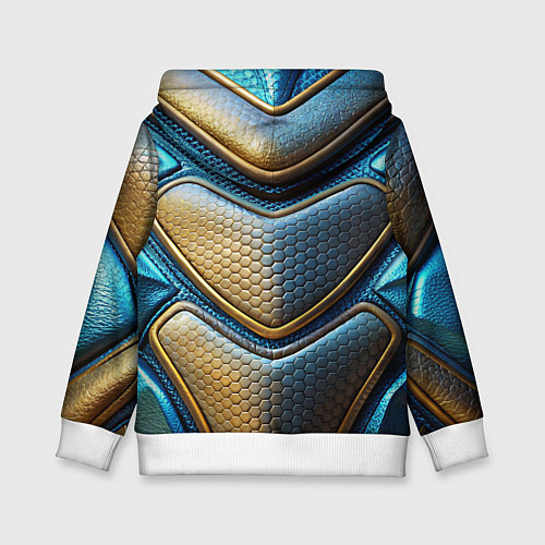 Детская толстовка Объемный футуристический текстурный костюм из кожи / 3D-Белый – фото 2
