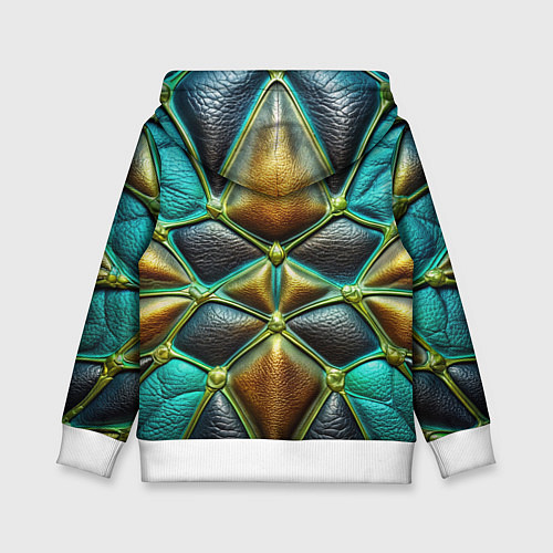 Детская толстовка Объемная футуристичная объемная текстура из кожи / 3D-Белый – фото 2
