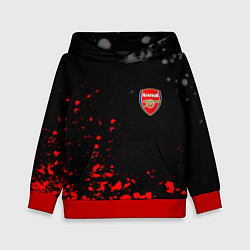 Толстовка-худи детская Arsenal spash, цвет: 3D-красный