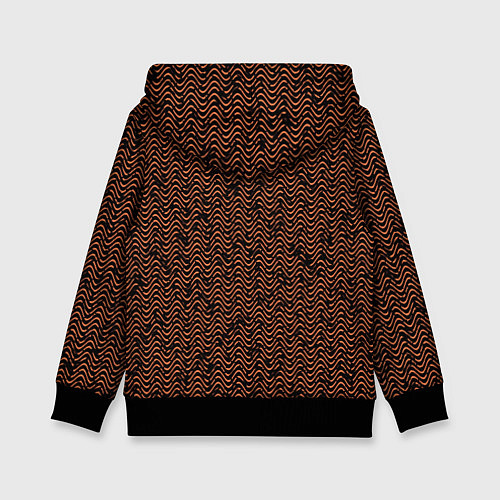 Детская толстовка Волнистая текстура чёрно-коричневый / 3D-Черный – фото 2