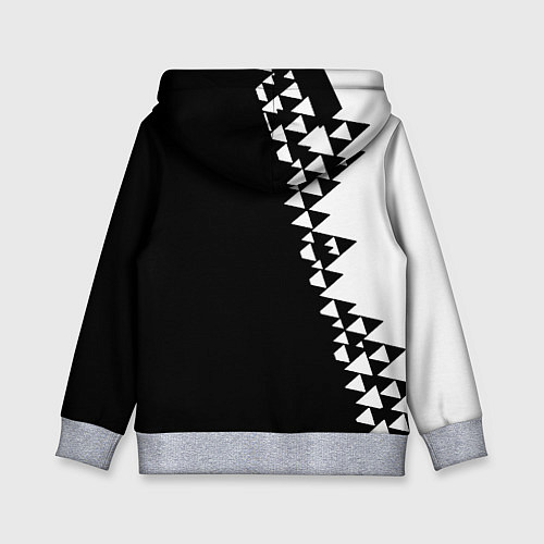 Детская толстовка Portal geometry steel / 3D-Меланж – фото 2