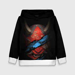 Толстовка-худи детская Маска демона - Хання, цвет: 3D-белый