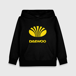 Толстовка-худи детская Daewoo logo yellow, цвет: 3D-черный