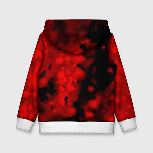 Детская толстовка Among us красный / 3D-Белый – фото 2