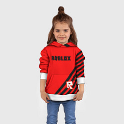 Толстовка-худи детская Roblox geometry game, цвет: 3D-белый — фото 2