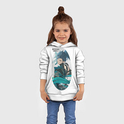 Толстовка-худи детская Wuthering Waves, цвет: 3D-белый — фото 2