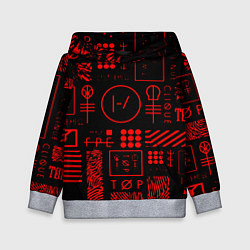 Толстовка-худи детская Twenty one pilots pattern rock, цвет: 3D-меланж