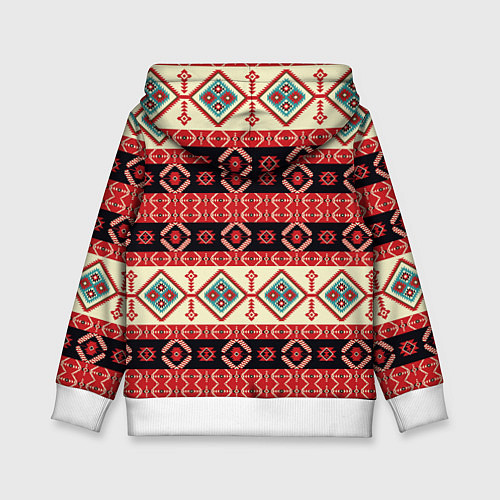 Детская толстовка Этнический геометрический узор / 3D-Белый – фото 2