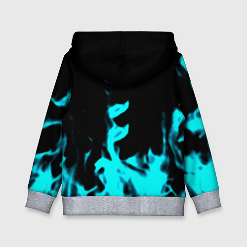 Детская толстовка Cyberpunk neon flame / 3D-Меланж – фото 2