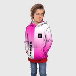 Толстовка-худи детская Roblox geometry gradient, цвет: 3D-красный — фото 2